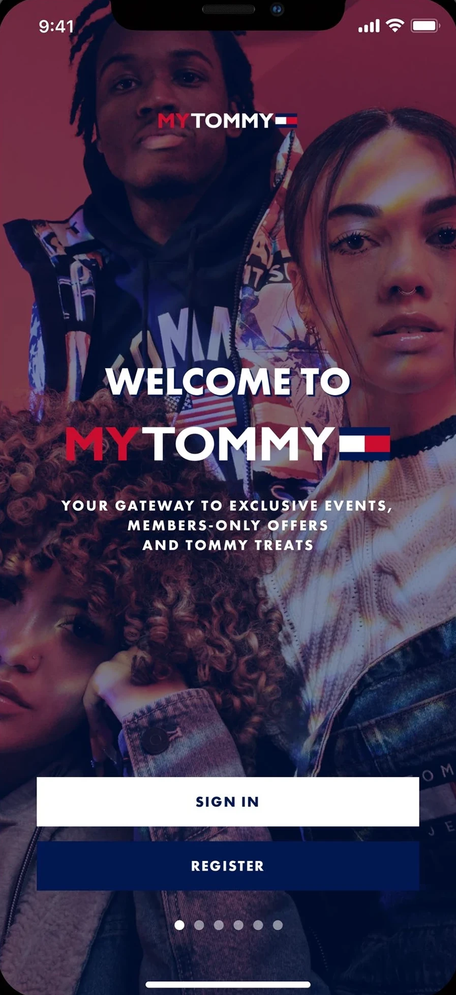 MyTommy welcome screen
